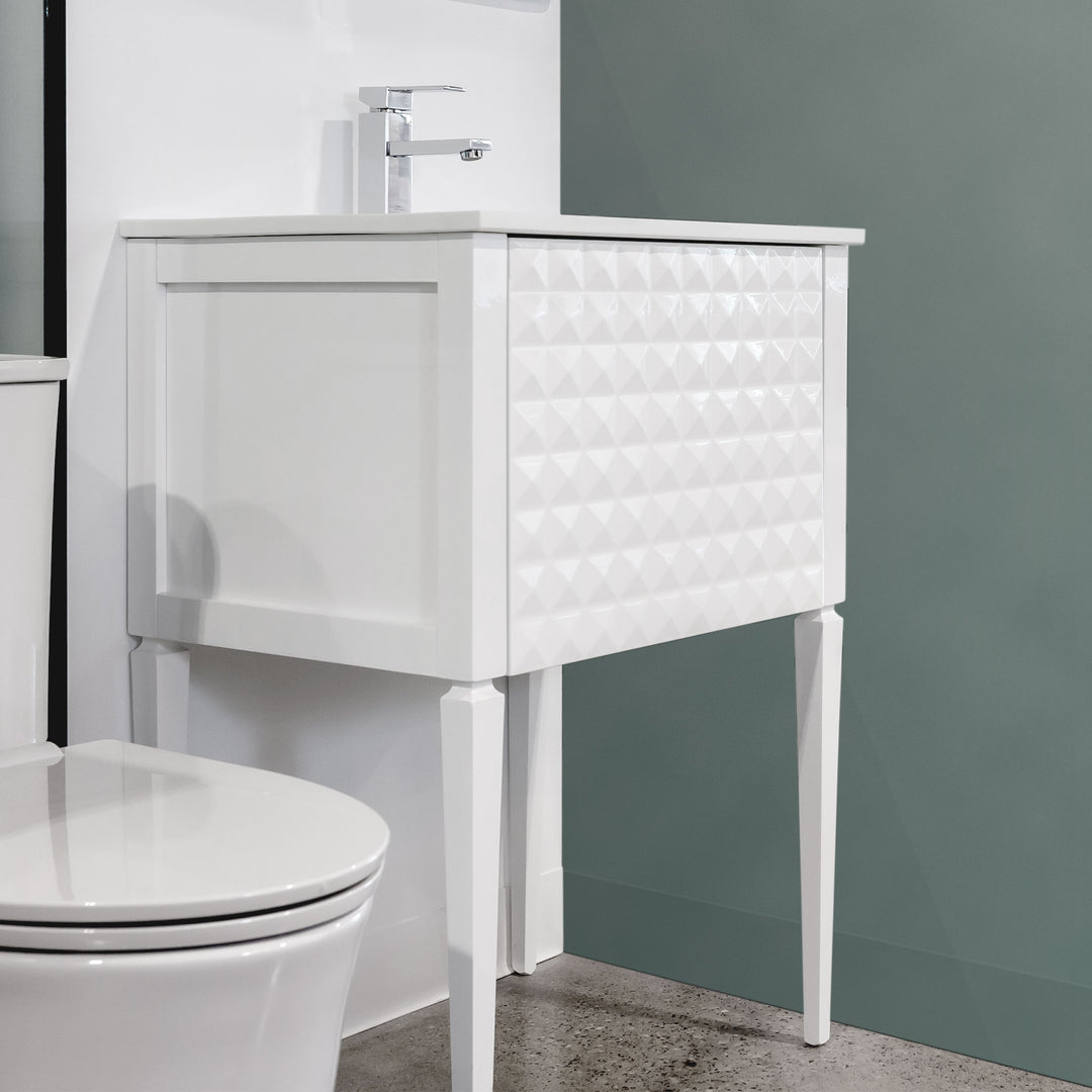 Bath Vanity Diamond Collection - White Gloss