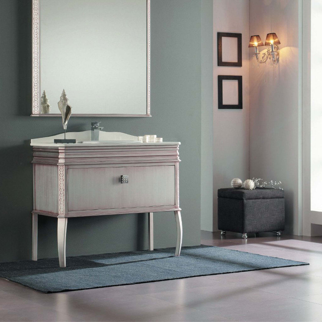 London Antique Silver Bath Vanity