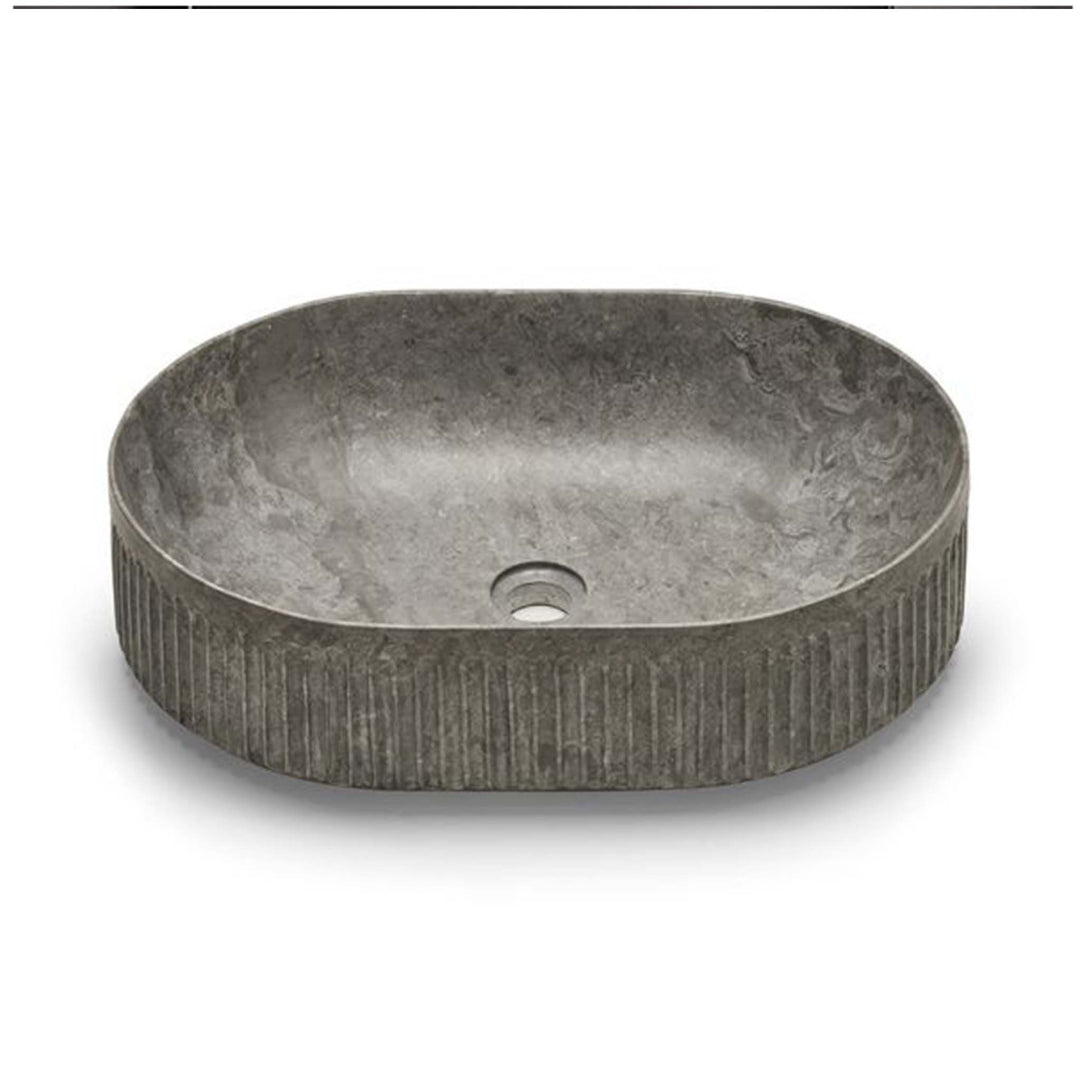 Striae Oval Bathroom Sink