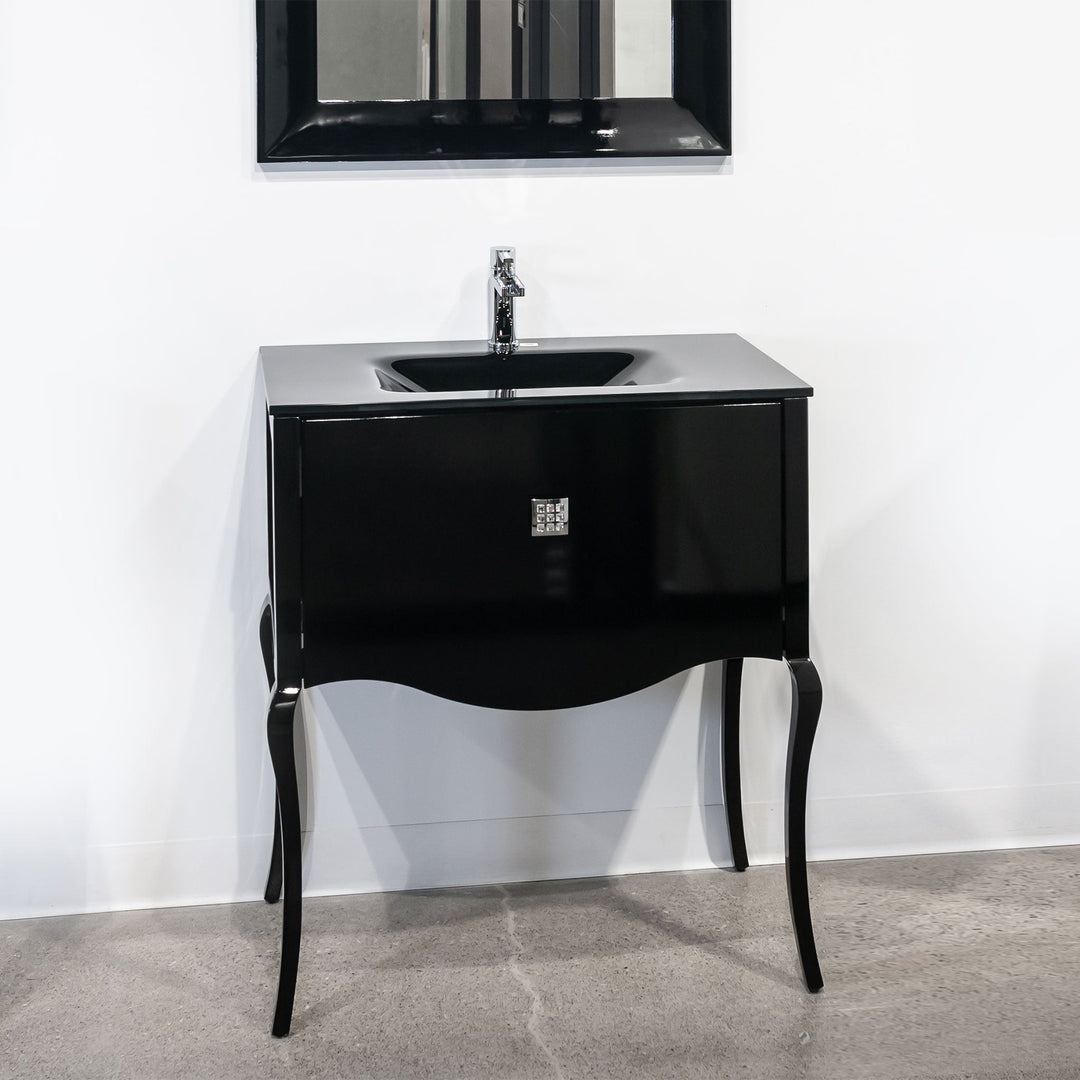 Macral Bath Vanity Viena Collection - Black Gloss