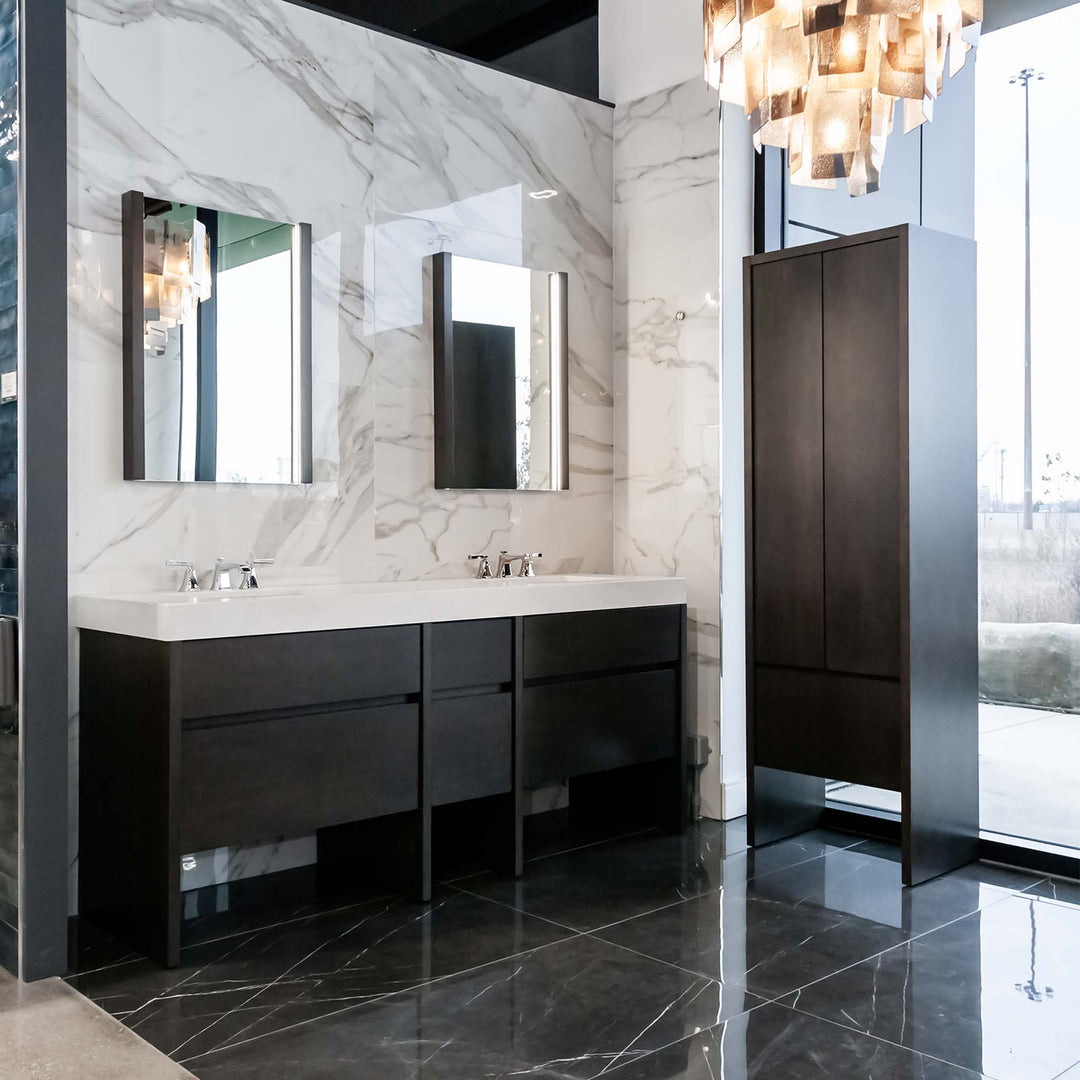 Vanico Bath Vanity Transitional Desk Double Sink