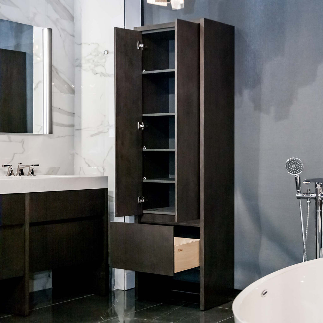 Vanico Bath Vanity Transitional Desk Double Sink