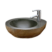 Stone Forest Natural Vessel Sink with Faucet Mount