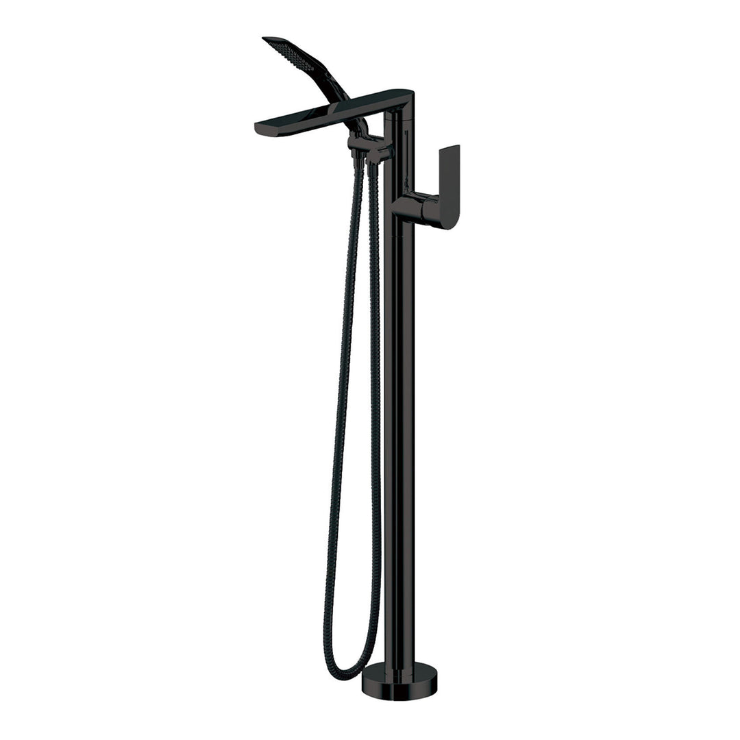 Aquabrass Midtown Floormount Tub Filler with Hand Shower