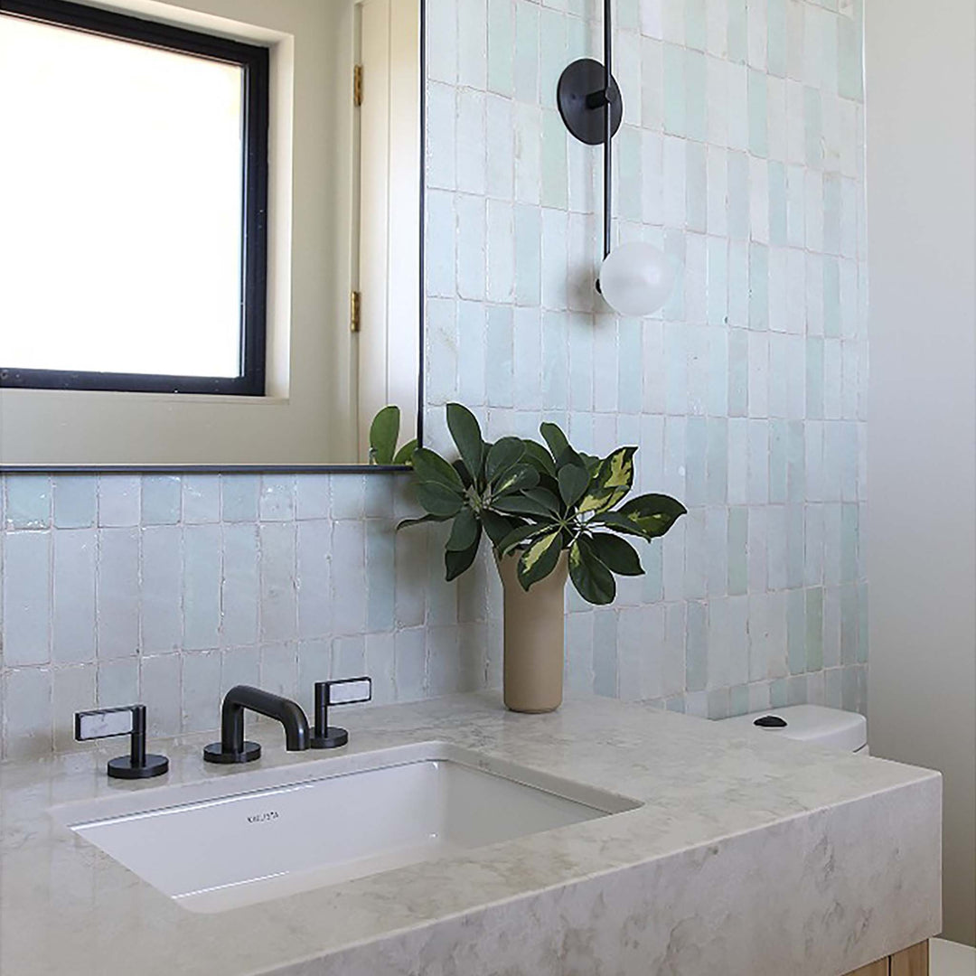Kallista One White Carrara Handles Bathroom Faucet
