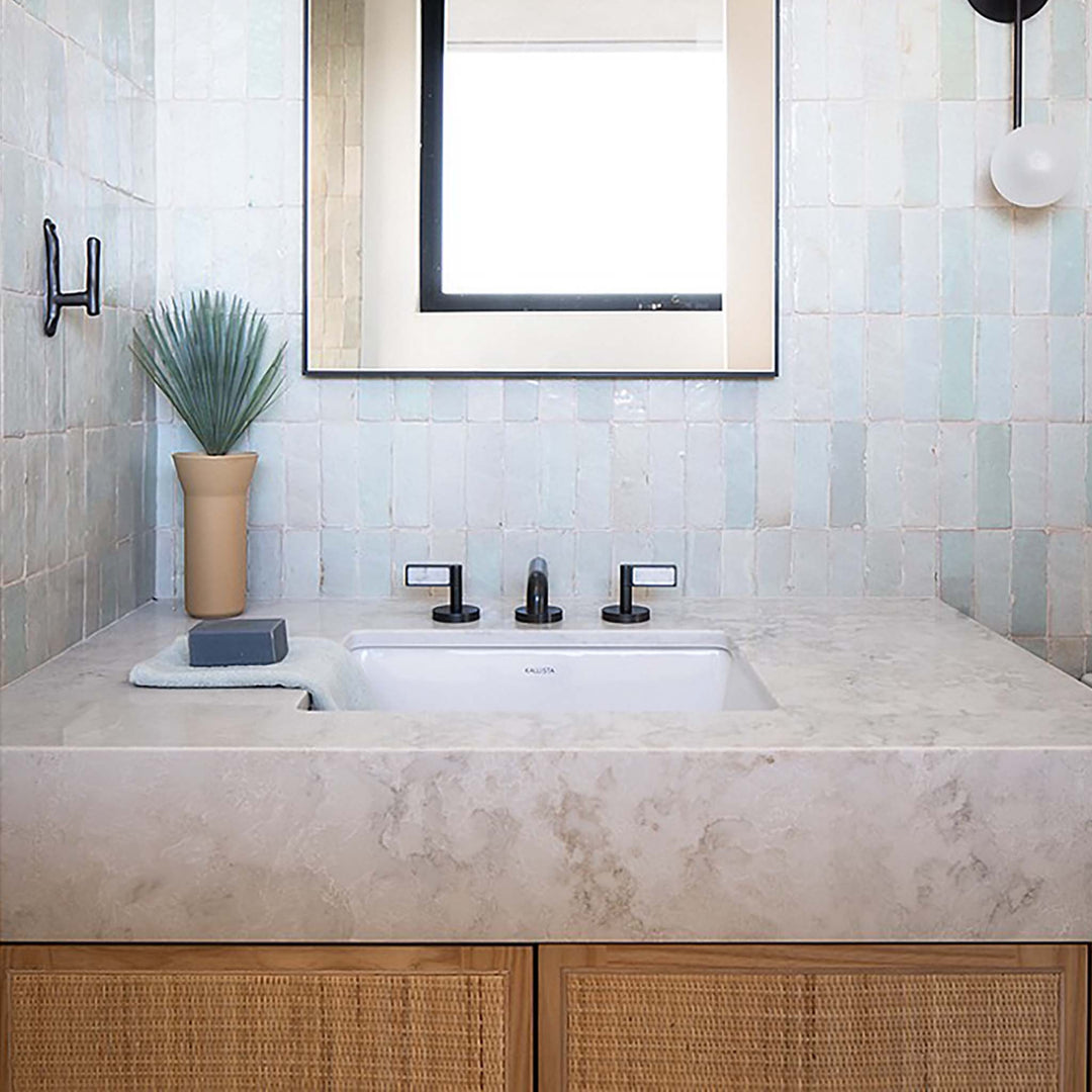 Kallista One White Carrara Handles Bathroom Faucet