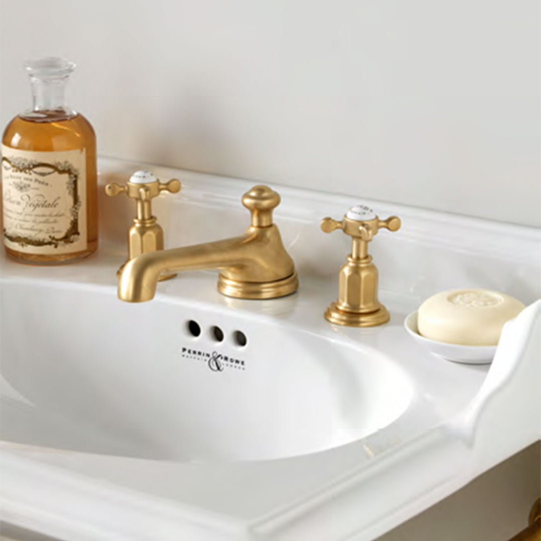 Perrin & Rowe Edwardian Low Spout Widespread Bathroom Faucet