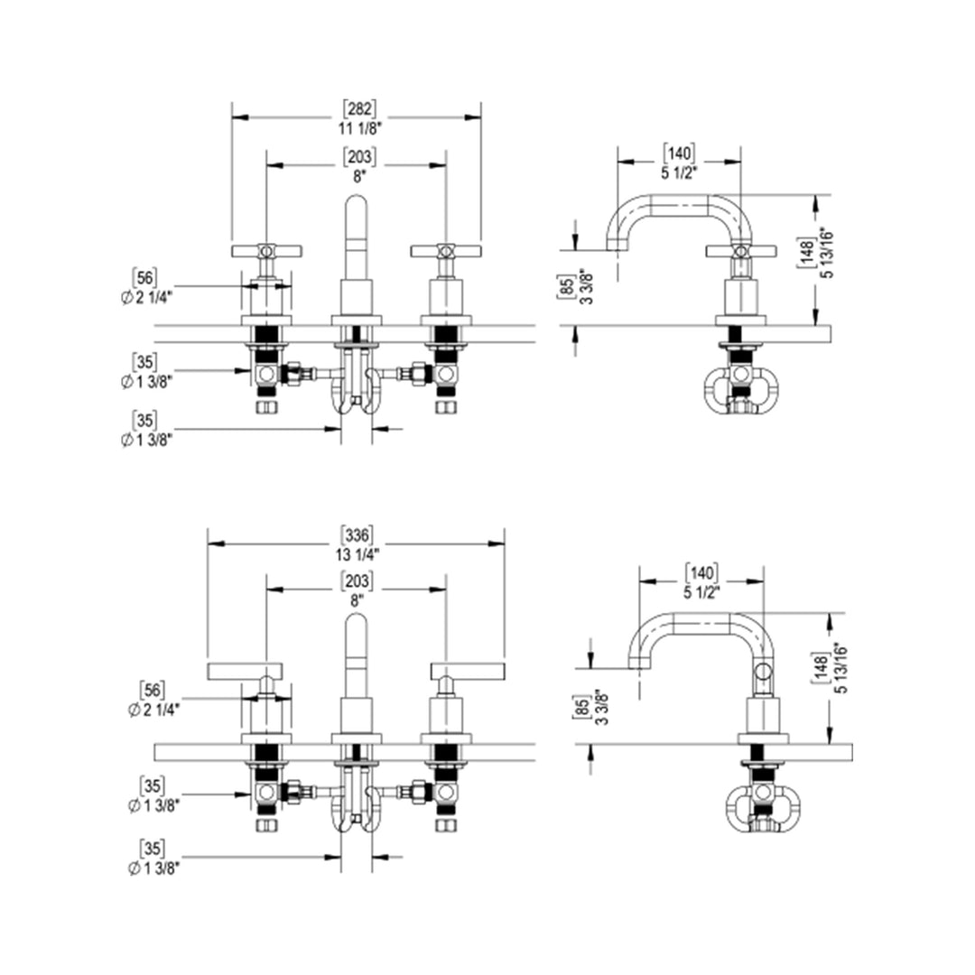 Rubinet Genesis Widespread Bathroom Faucet