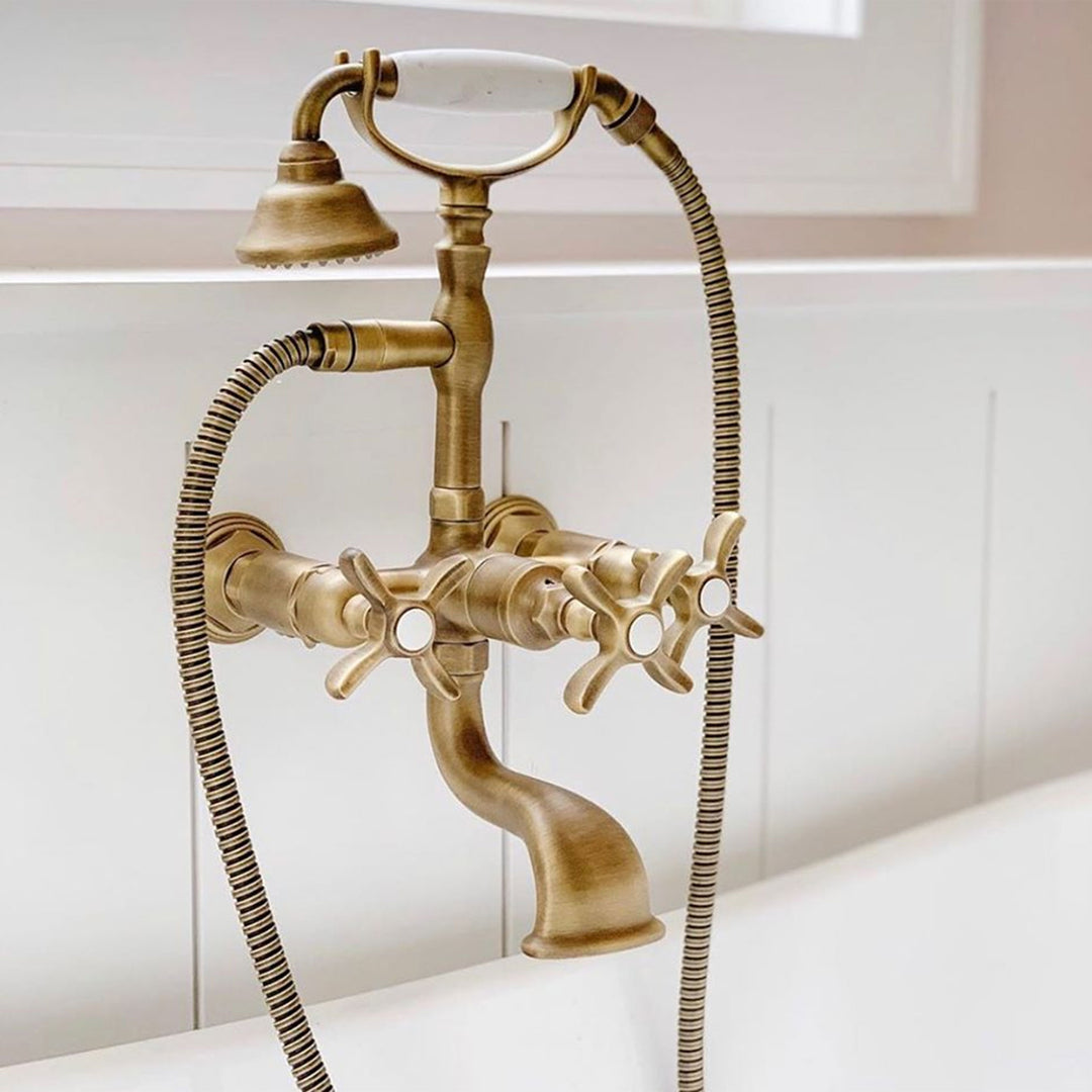 Rubinet Floor Mount Tub Filler Bathroom Faucet