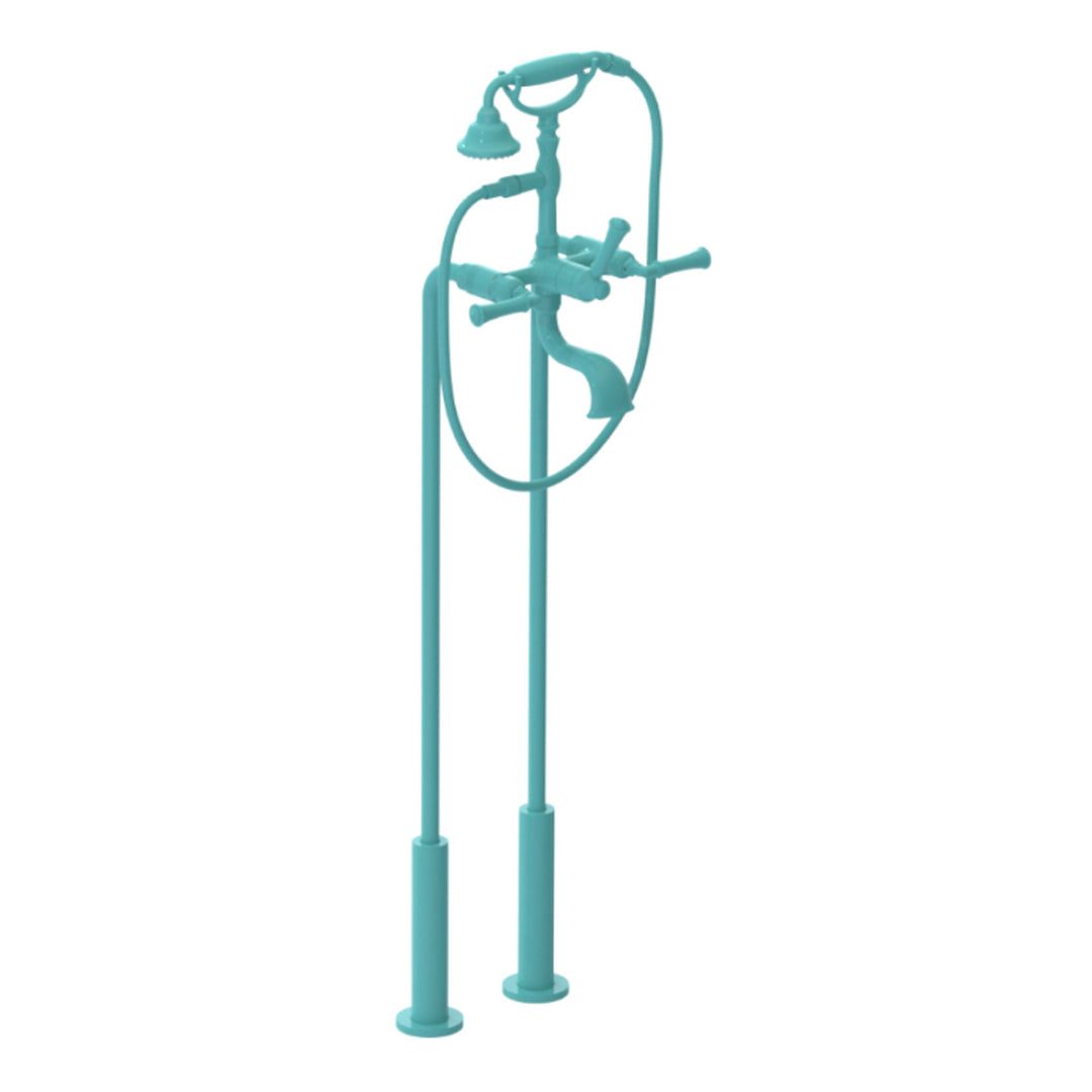 Rubinet Floor Mount Tub Filler Bathroom Faucet