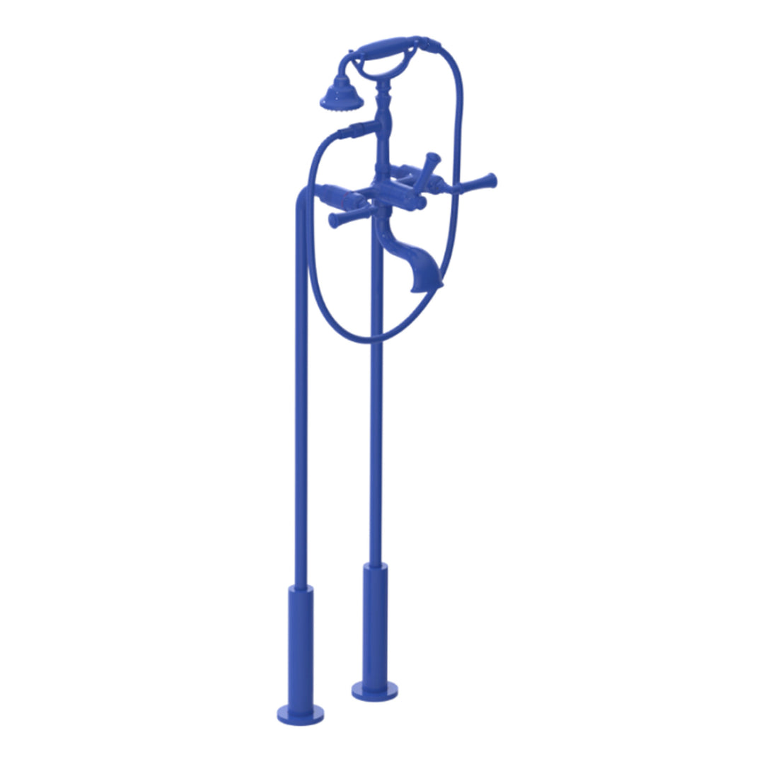 Rubinet Floor Mount Tub Filler Bathroom Faucet