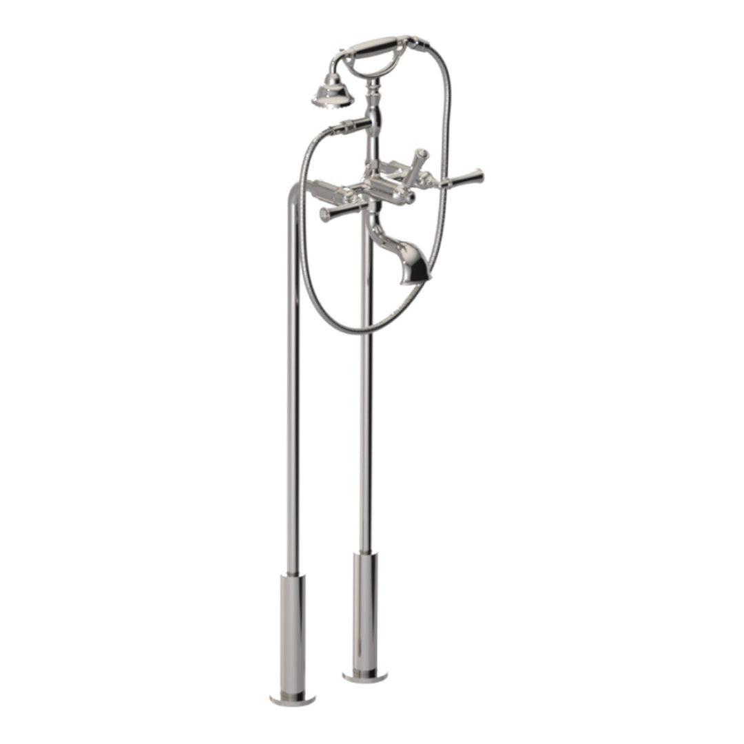 Rubinet Floor Mount Tub Filler Bathroom Faucet