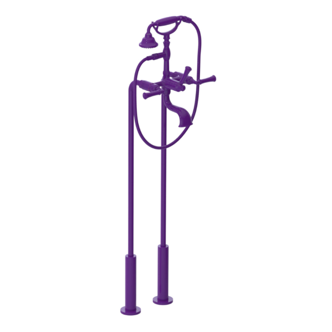 Rubinet Floor Mount Tub Filler Bathroom Faucet