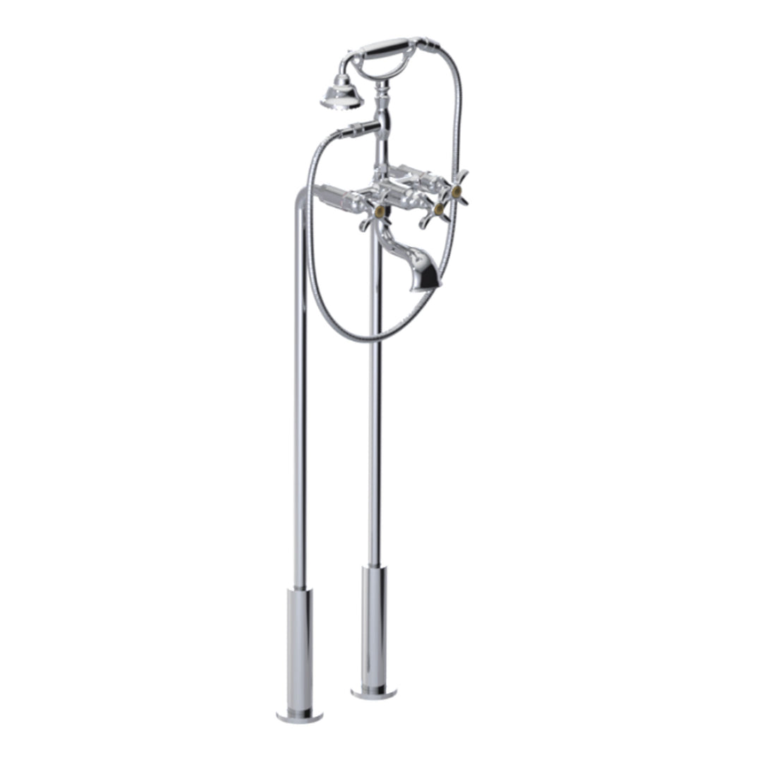 Rubinet Floor Mount Tub Filler Bathroom Faucet