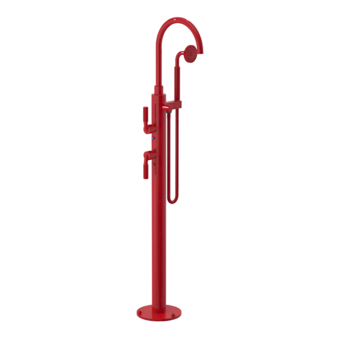 Rubinet Floor Mount Tub Filler Bathroom Faucet