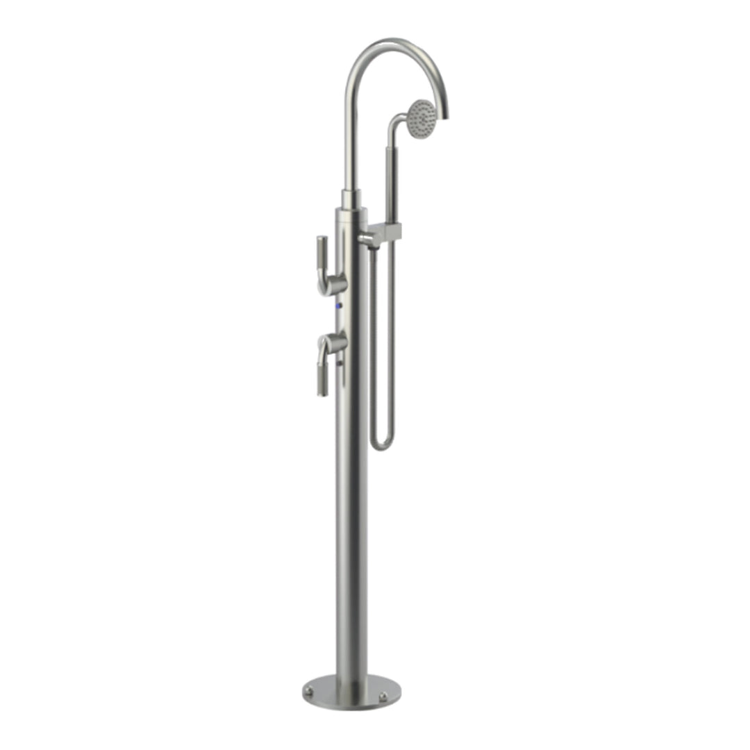 Rubinet Floor Mount Tub Filler Bathroom Faucet