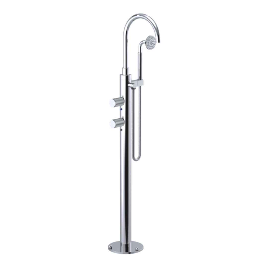 Rubinet Floor Mount Tub Filler Bathroom Faucet