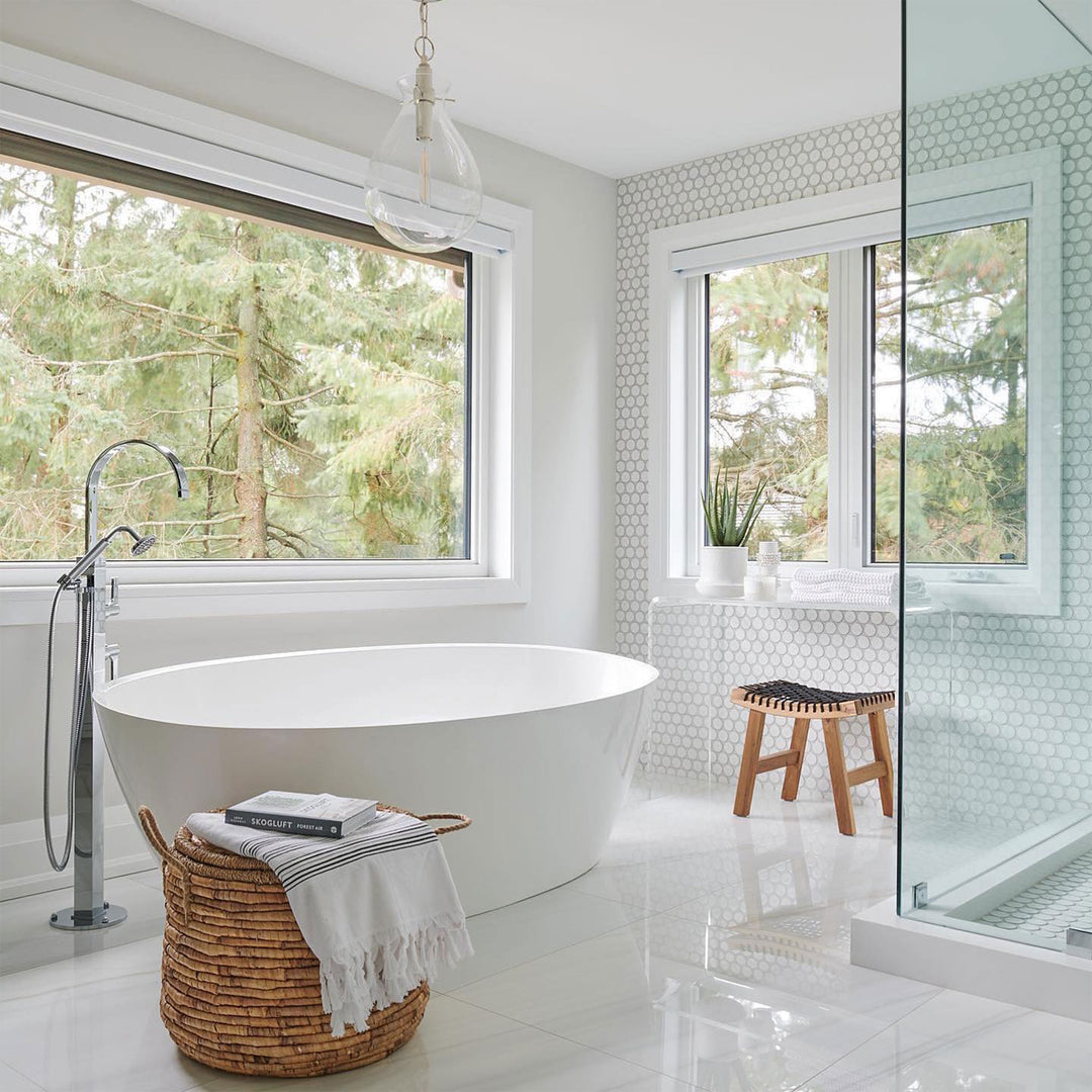 Rubinet Floor Mount Tub Filler Bathroom Faucet