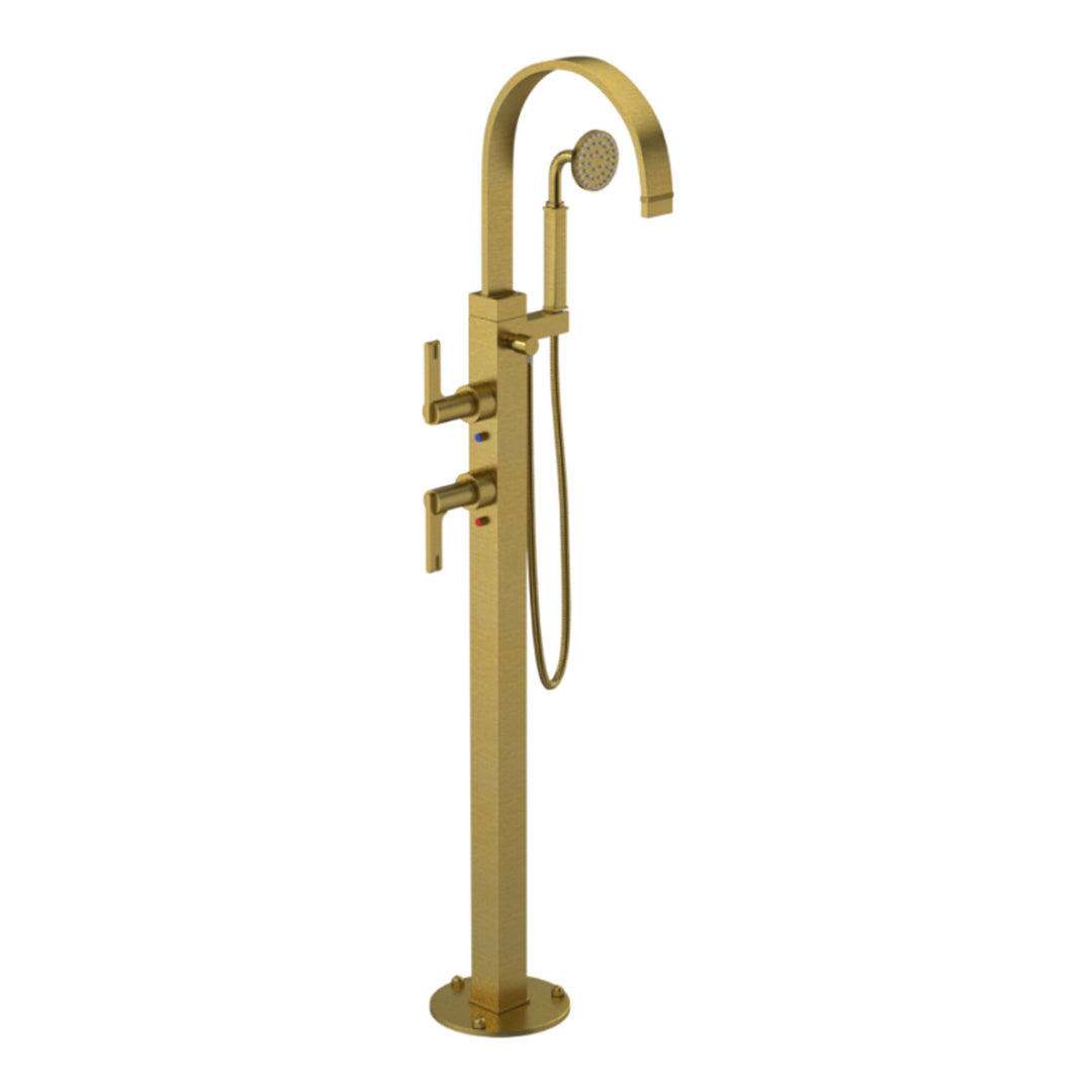 Rubinet Floor Mount Tub Filler Bathroom Faucet