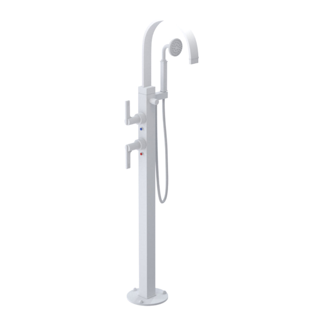 Rubinet Floor Mount Tub Filler Bathroom Faucet