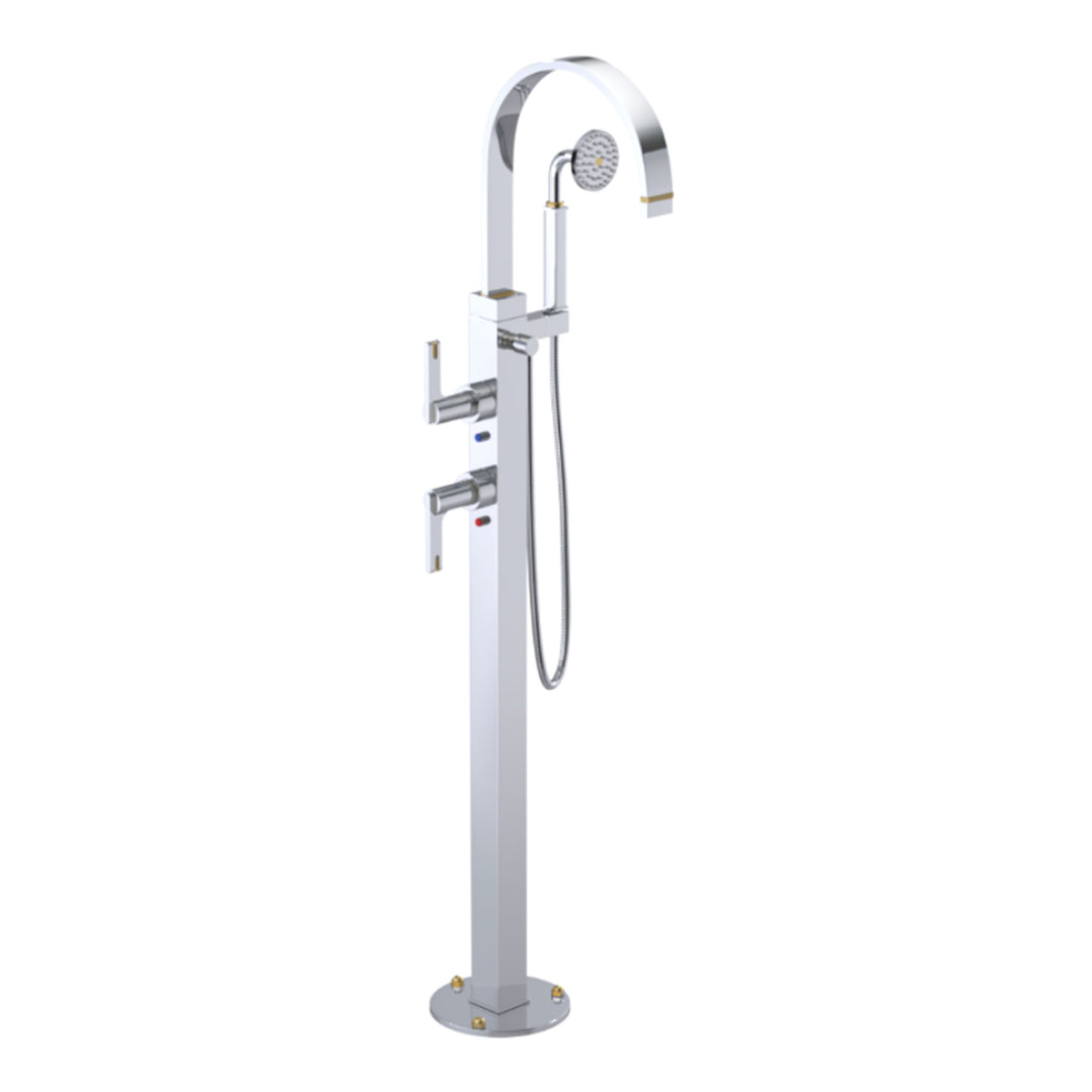 Rubinet Floor Mount Tub Filler Bathroom Faucet