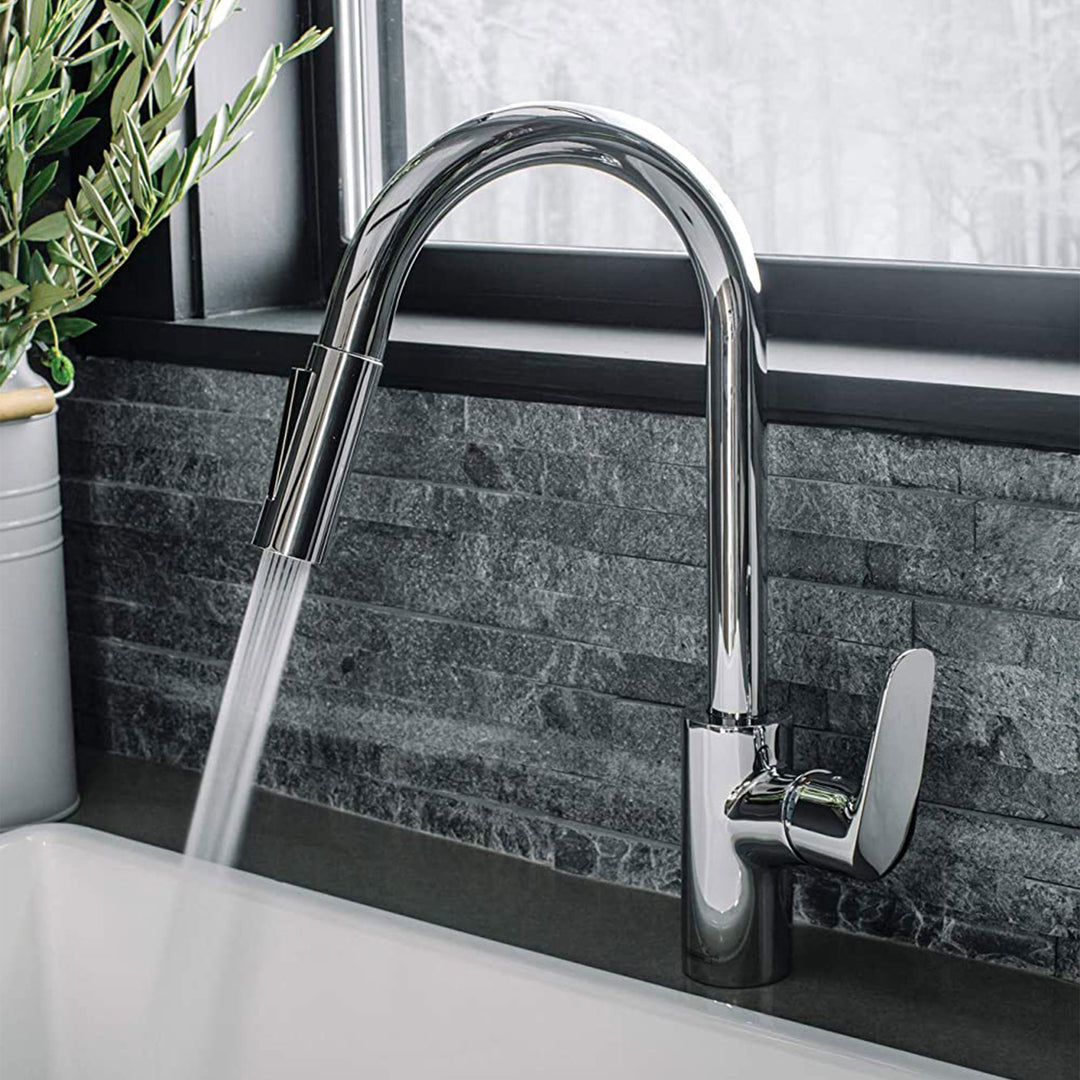 Hansgrohe Focus HighArc 2-Spray Pull Down Kitchen Faucet