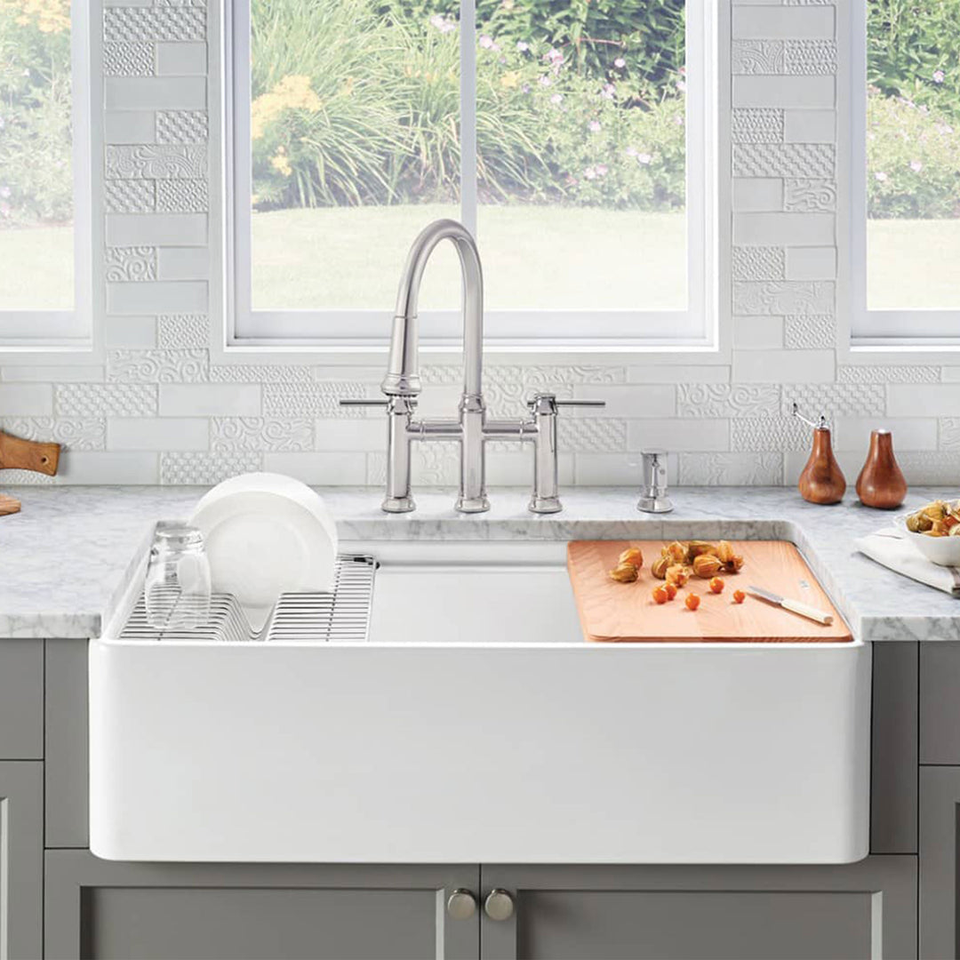 Home Refinements by Julien Fira Single Bowl Kitchen Sink with Accessory