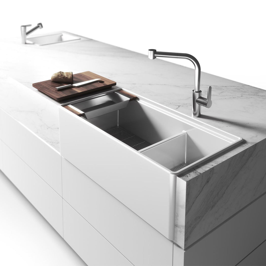 Home Refinements by Julien Fira Double Bowl Kitchen Sink with Accessory