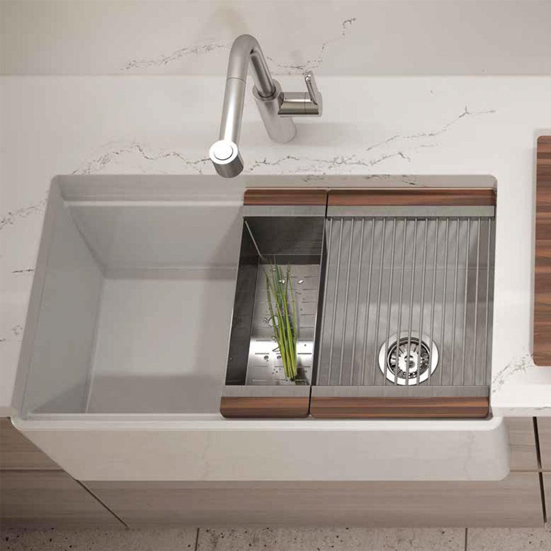 Home Refinements by Julien Fira Double Bowl Kitchen Sink with Accessory