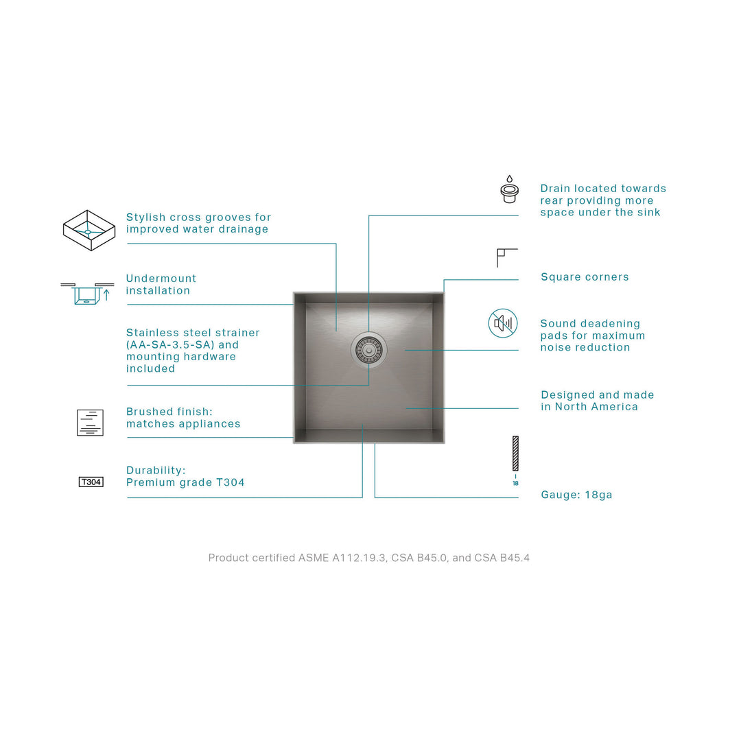 Prochef by Julien ProInox H0 Double Bowl Undermount Kitchen Sink