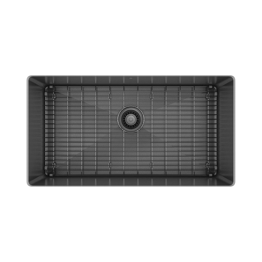 Prochef by Julien ProInox H75 Undermount Black Kitchen Sink with Grid