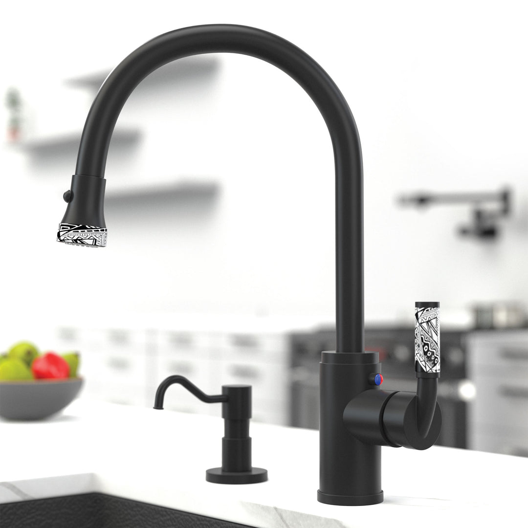 Rubinet Nouveau Single Control Dual Spray Mini Kitchen Faucet