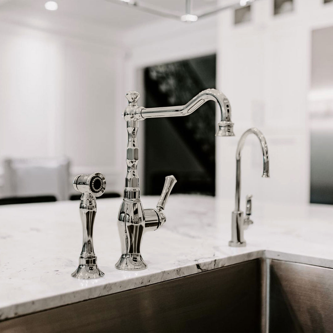 Rubinet Raven Single Control Kitchen Faucet with Hand Spray