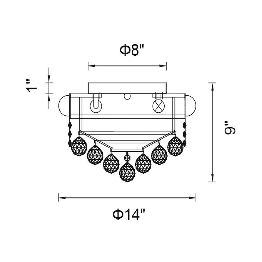 CWI Lighting Empire 4-Light Flush Mount