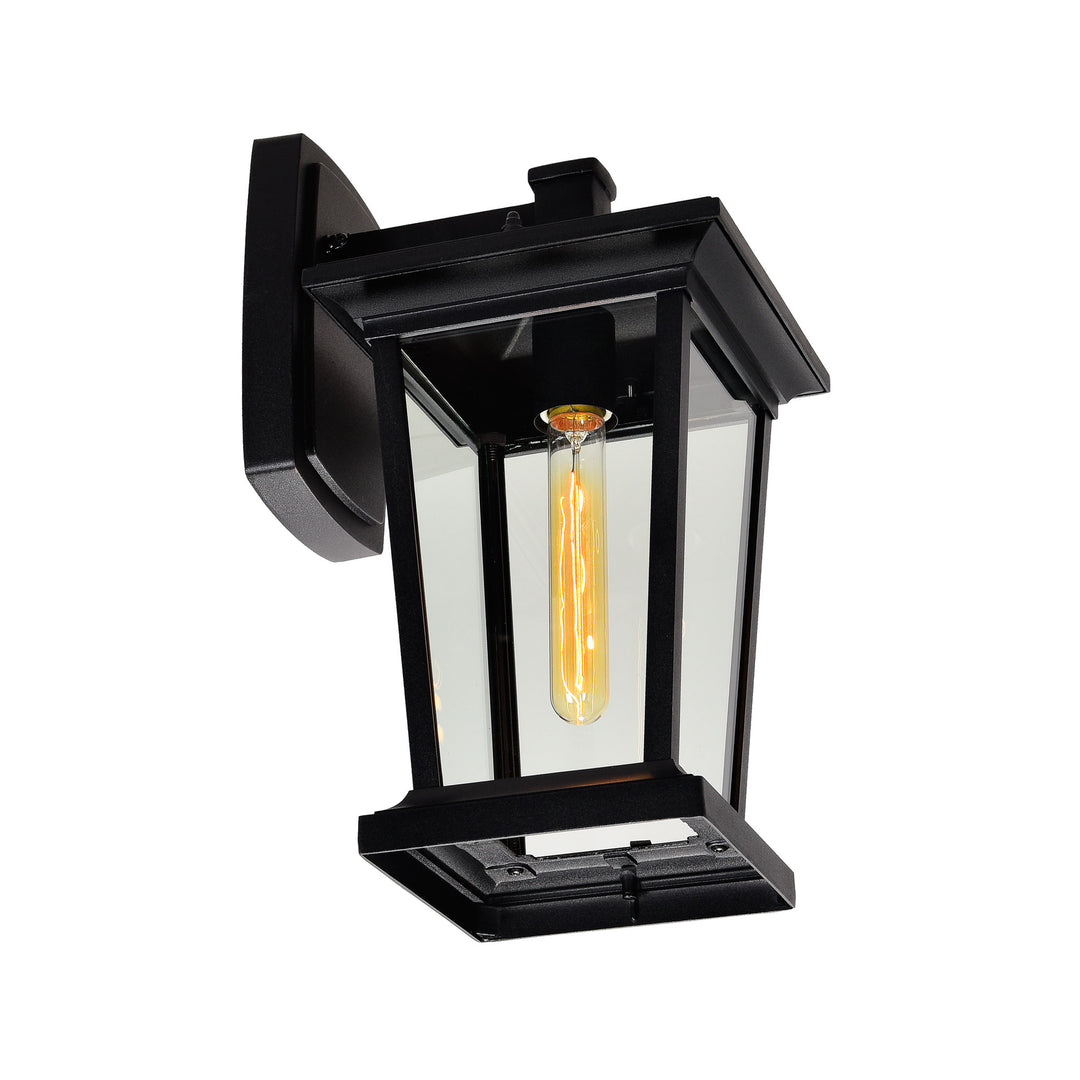 CWI Lighting Leawood 1-Light Black Outdoor Wall Light