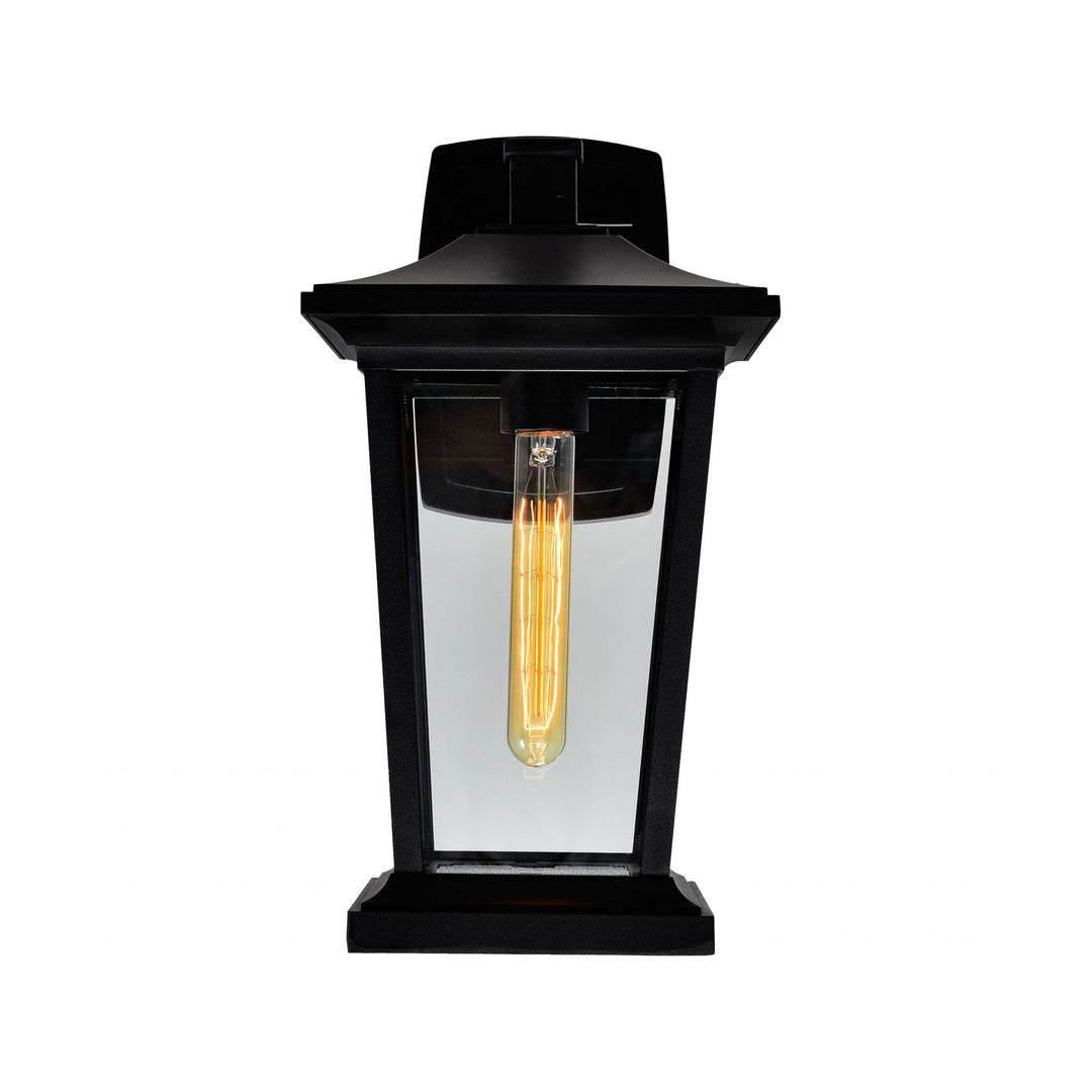 CWI Lighting Leawood 1-Light Black Outdoor Wall Light