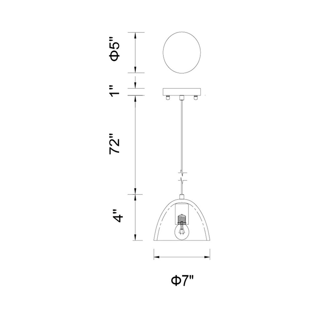 CWI Lighting Modest 1-Light Pendant