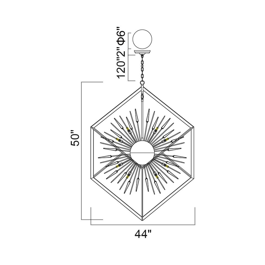 CWI Lighting Starburst 20-Light Chandelier