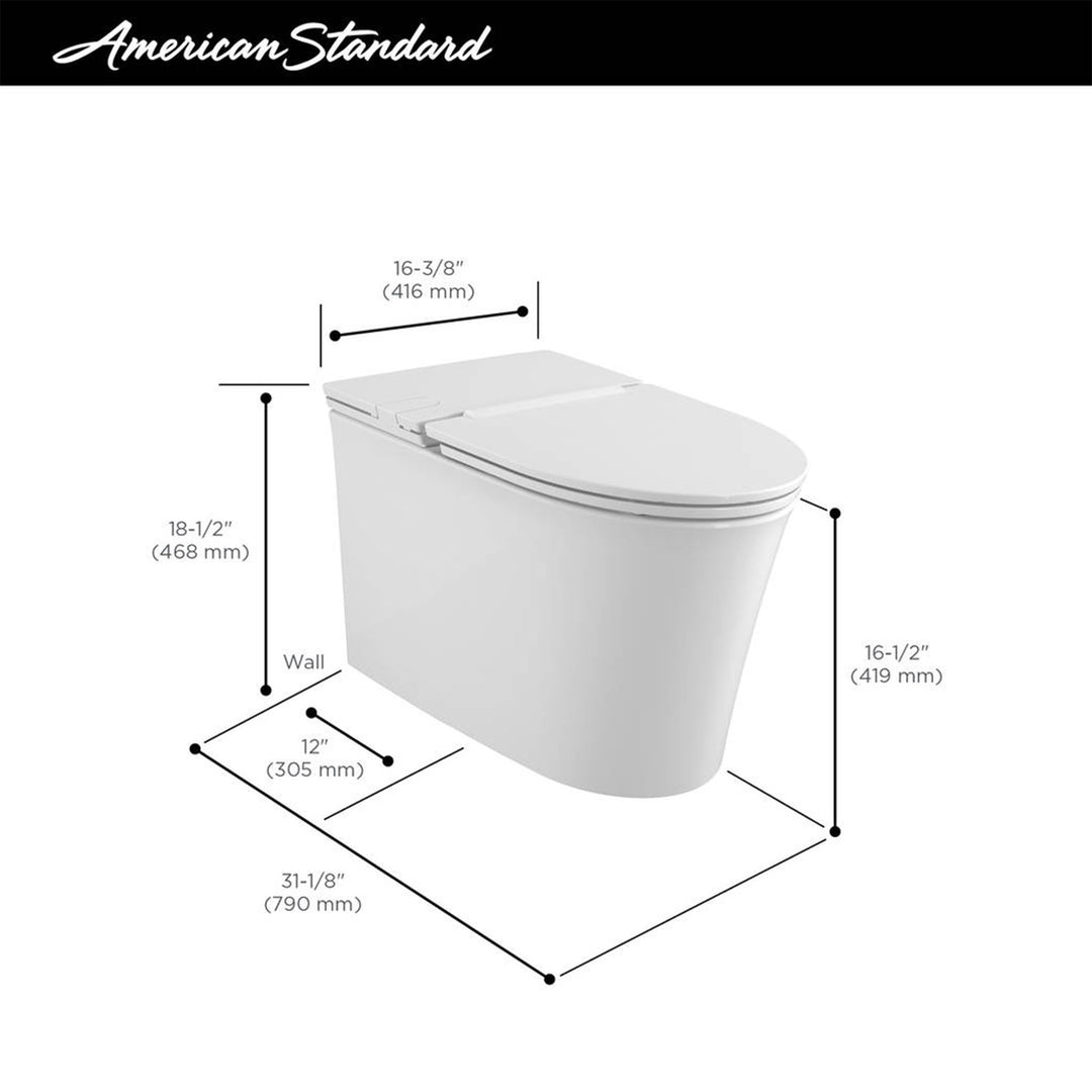 American Standard Studio S Right Height Elongated Low-Profile Toilet with Seat