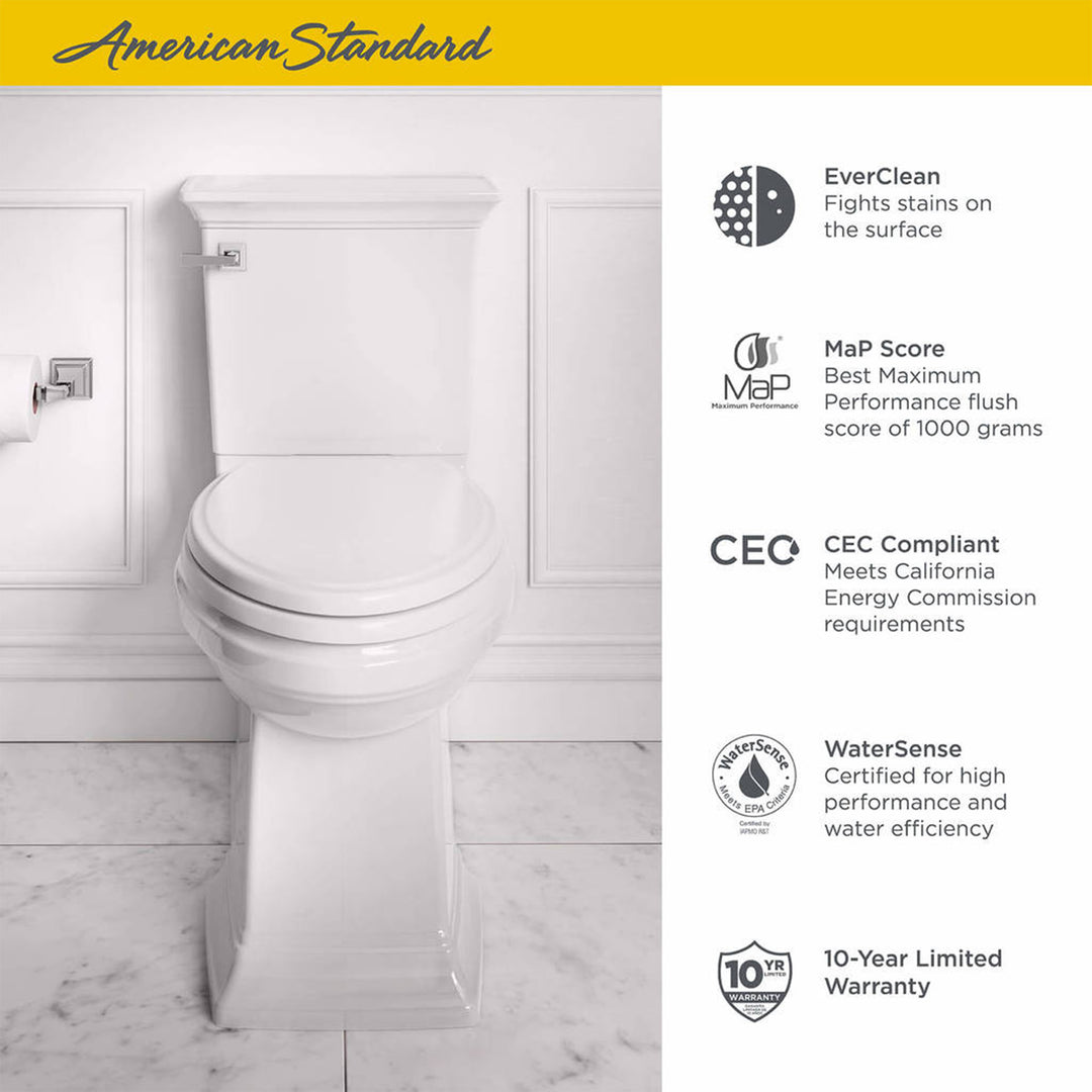 American Standard Town Square S Right Height Elongated Toilet with Seat