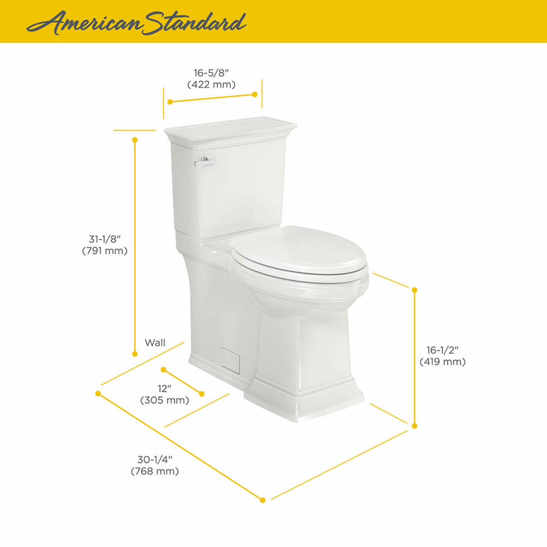 American Standard Town Square S Right Height Elongated Toilet with Seat