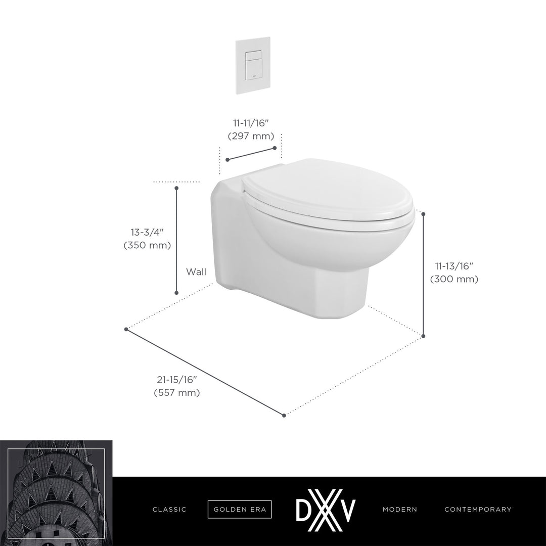 DXV Belshire Wall Hung Dual Flush Toilet with Seat