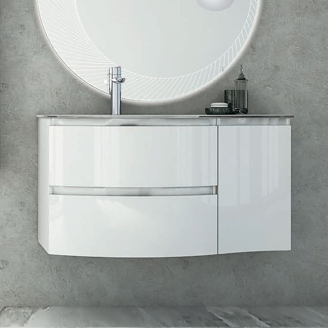 Baden Haus Bath Vanity Vague Single Sink White