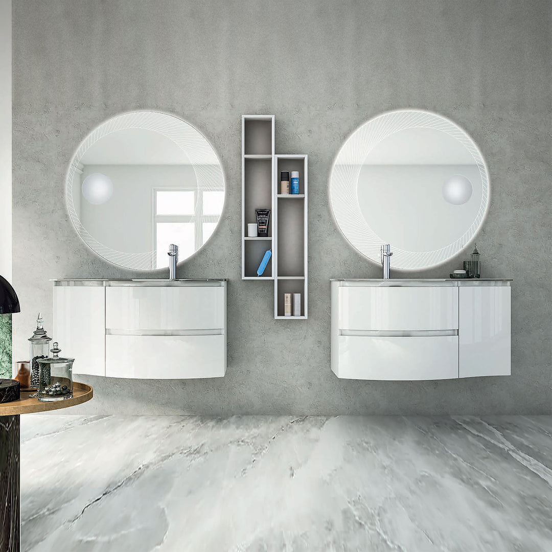 Baden Haus Bath Vanity Vague Single Sink White