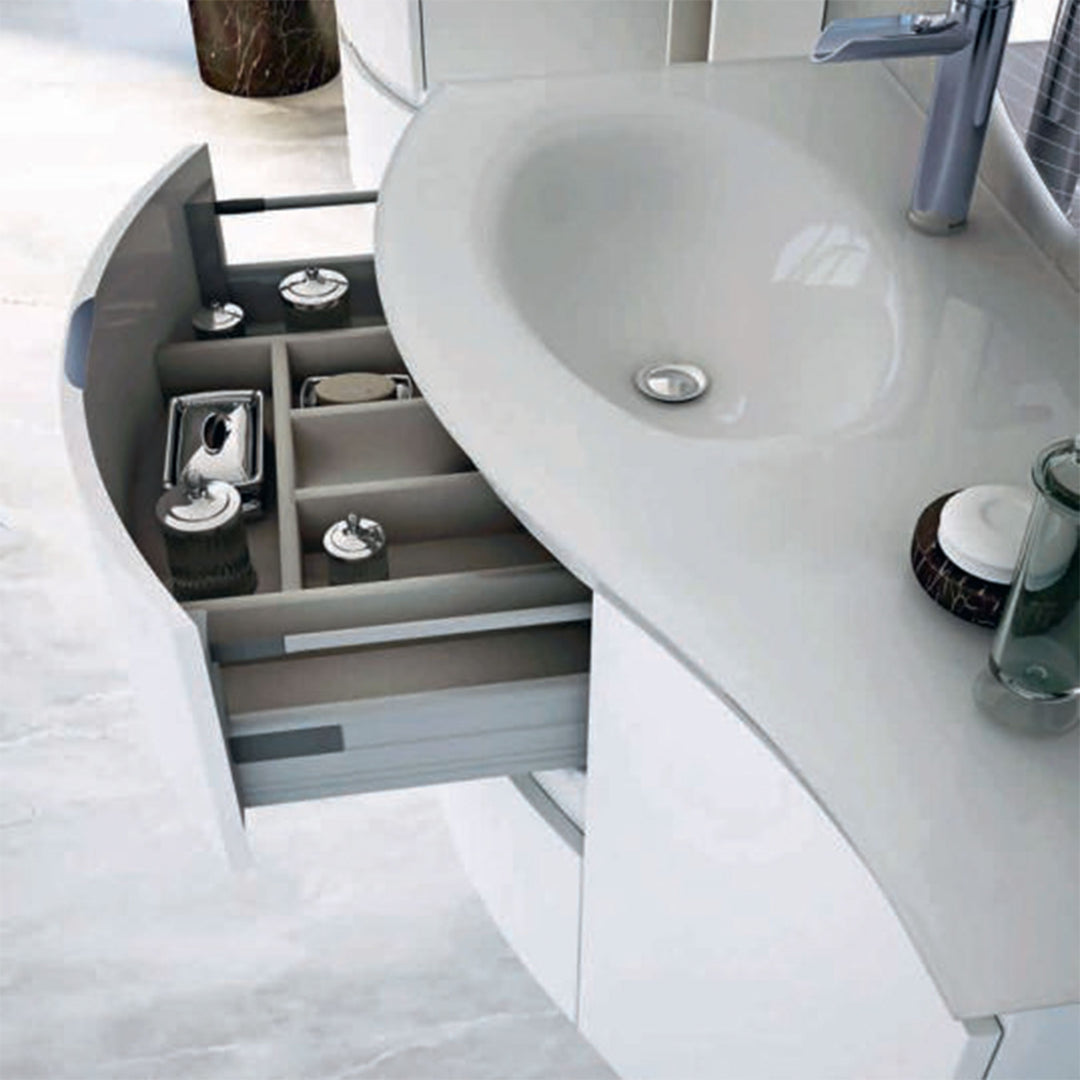 Baden Haus Bath Vanity Vague Single Sink White