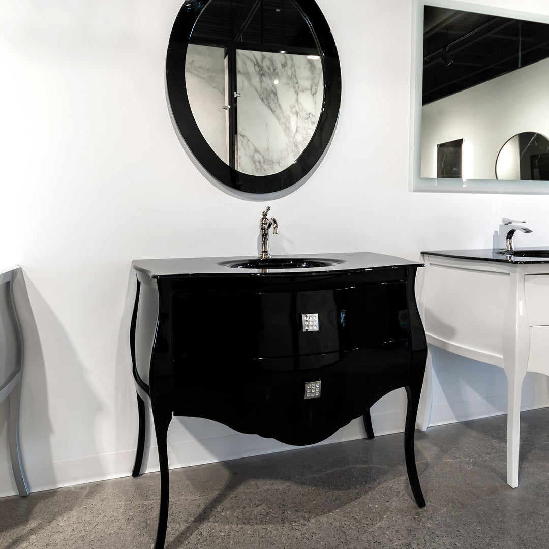 Macral Bath Vanity Paris - Black Gloss