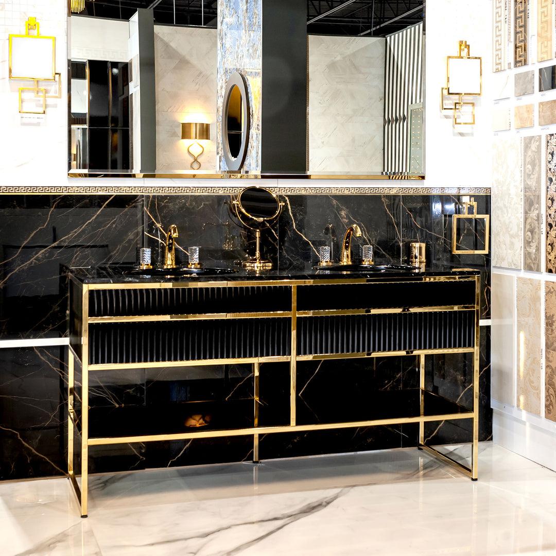 Oasis Bath Vanity Academy Gold and Black